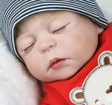 

Original 22 inch bebe reborn baby doll toys lifelike full plastic dolls closed eyes sleep accompany play reborn babies girl gift