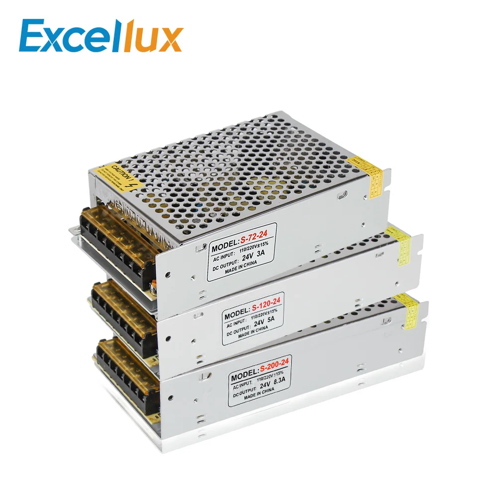 

DC 24V led Driver AC110-220V to 1A 2A 3A 5A 8.3A 10A 15A Power Adapter for LED Strip light Switch Power Supply Transformer 20A