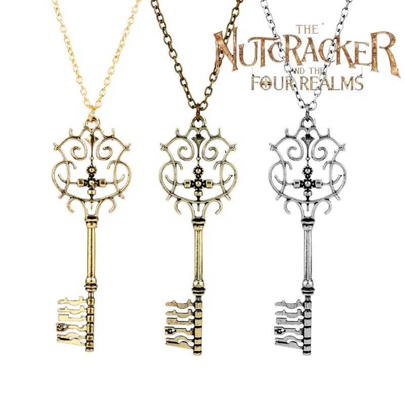 The Nutcracker and The Four Realms Clara Necklace Men Women Choker Key Cosplay Prop Pendants