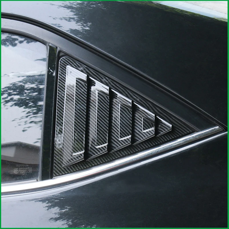 For Toyota Corolla Sedan Rear Window Blind shades Louver Frame Sill Molding Cover Sticker Trim Car-Styling