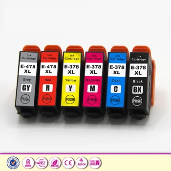

XIMO 6x With Chips Remanufactured ink cartridge Compatible Expression Photo HD XP-15000 Ink Cartridge for epson 378xl 478xl
