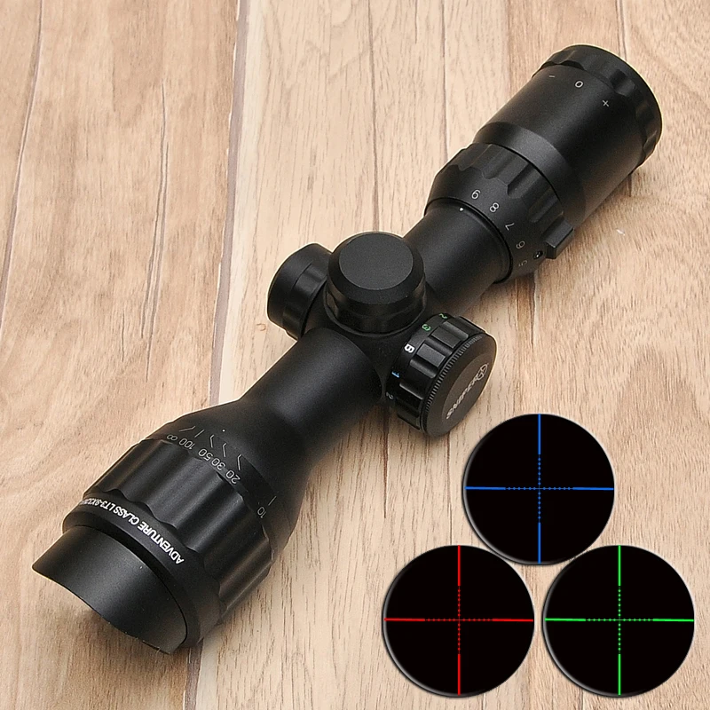 

Sniper 3-9x32 White Letters 1 Inch Tube Mil Dot Compact Riflescope Reticle Fiber Optic Sight Scope Rifle Airsoft sniper Gear
