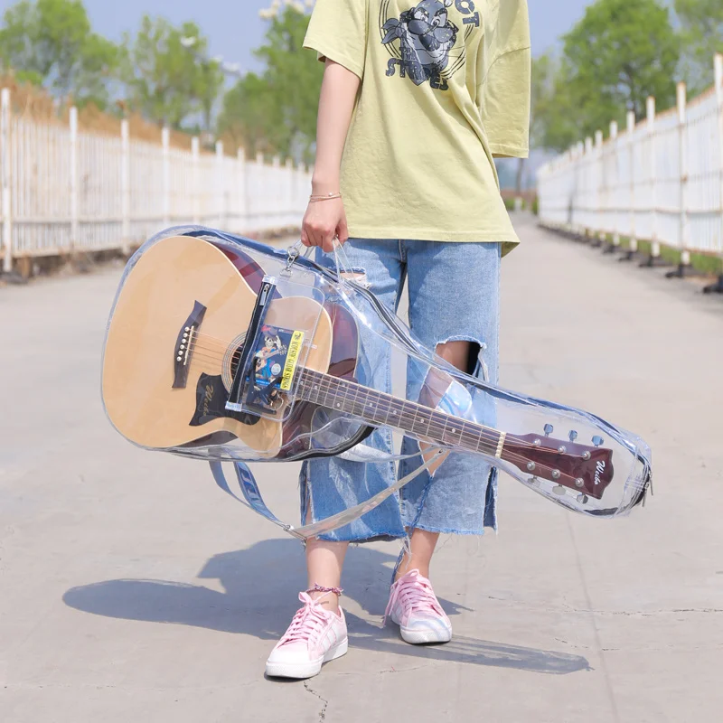 Transparante Gitaar Tas Folk Flattop Balladry Staal-string Akoestische Klassieke 40 41 Inch Rugzak Accessoires Dragen Gig PC Transparante Gitaar Tas Folk Flattop Balladry Staal-string Akoestische Klassieke 40 41 Inch Rugzak Accessoires Dragen Gig PC