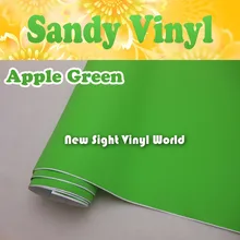 High Quality Apple Green Sandy Vinyl Roll Air Free Bubble For Vehicle Wraps Laptop Computer Size:1.52*30M/Roll(5ft x 98ft)