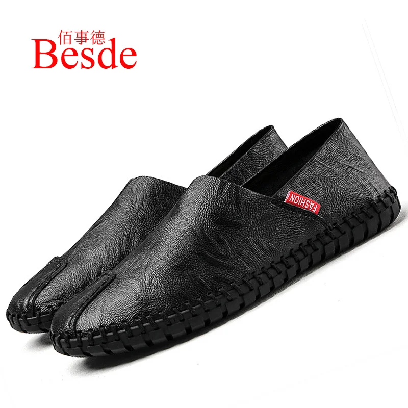 

Slip-on Loafers men spring fashion shoes plus size 11/12 Beautiful stitching Oxford leather shoes men tenis masculino