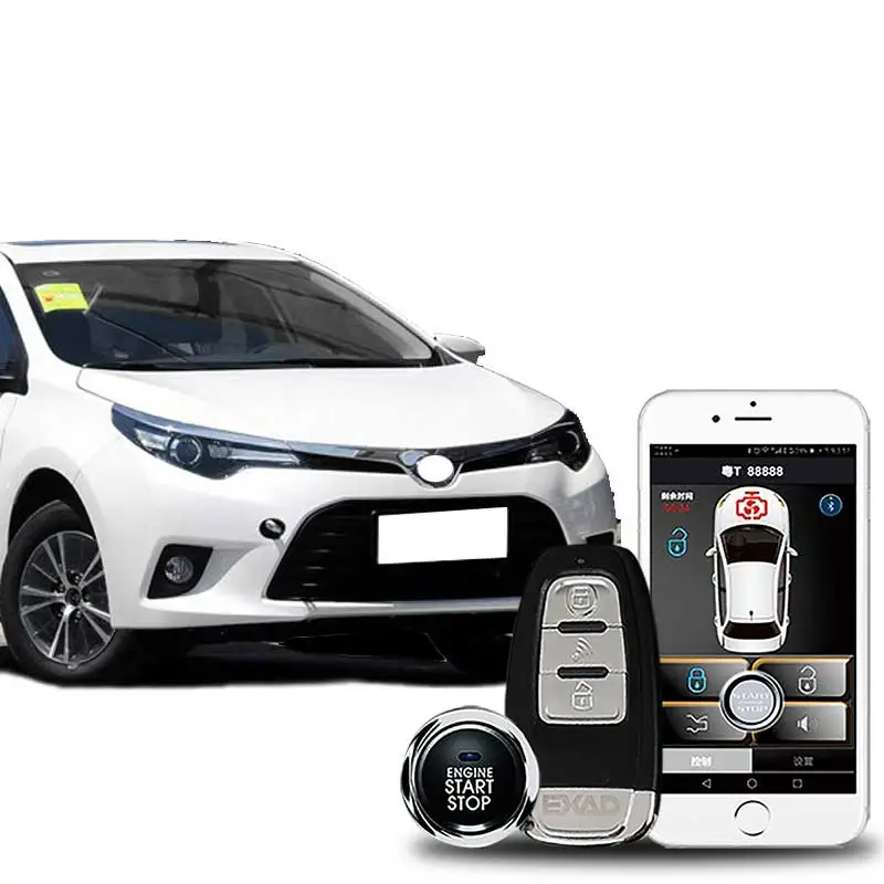 SmartPhone Remote Start PKE Car Alarm System Kit Smart Passive Auto Central Locking Car Door Keyles