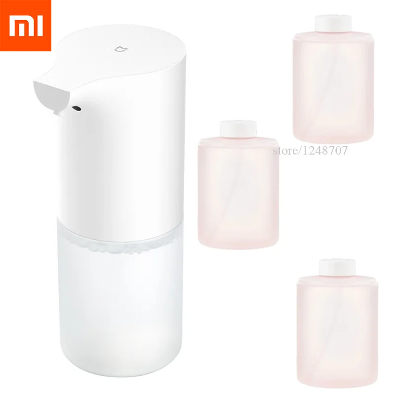 

3Pcs Soap Original Xiaomi Smart Hand Washer Washing Machine Automatic Sensor Lavatory Bath Shower Kitchen Hand Sanitizer 320ml