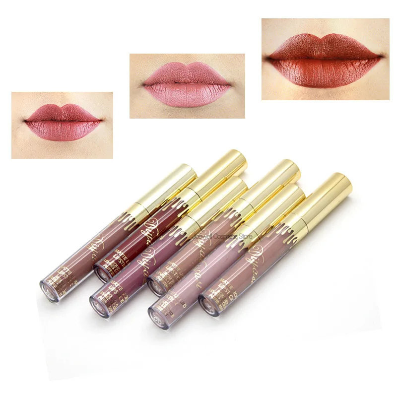 

6 Pcs/Lot Matte Lip Gloss Set Waterproof Matte Liquid Lipstick Set Nude Lipgloss Long Lasting Red Velvet Nyxed Makeup
