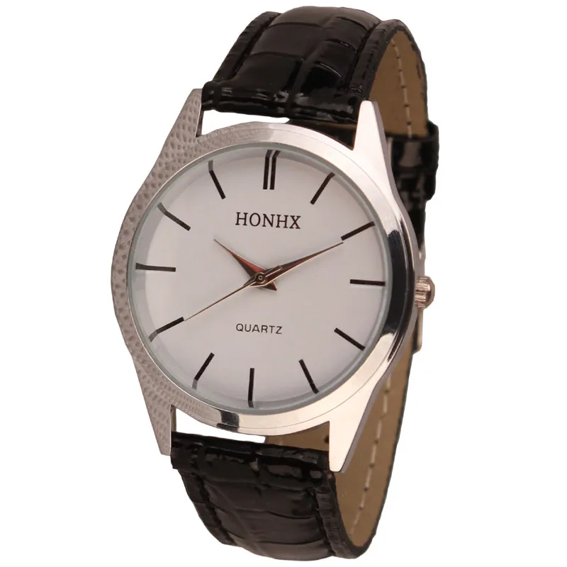 font b Womens b font font b Watch b font Mens clock Leather Quartz Analog