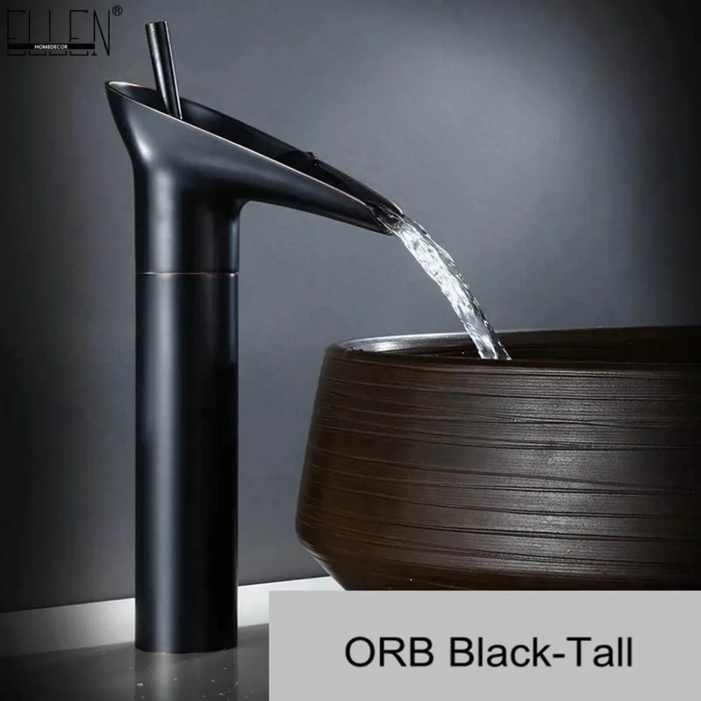 Bathroom Tall Faucet Hot And Cold Water Mixer Crane Bath Vessel