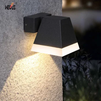 

Black outdoor wall light waterproof exterior for courtyard garden step corridor street garden fence parking lot coffee lighting