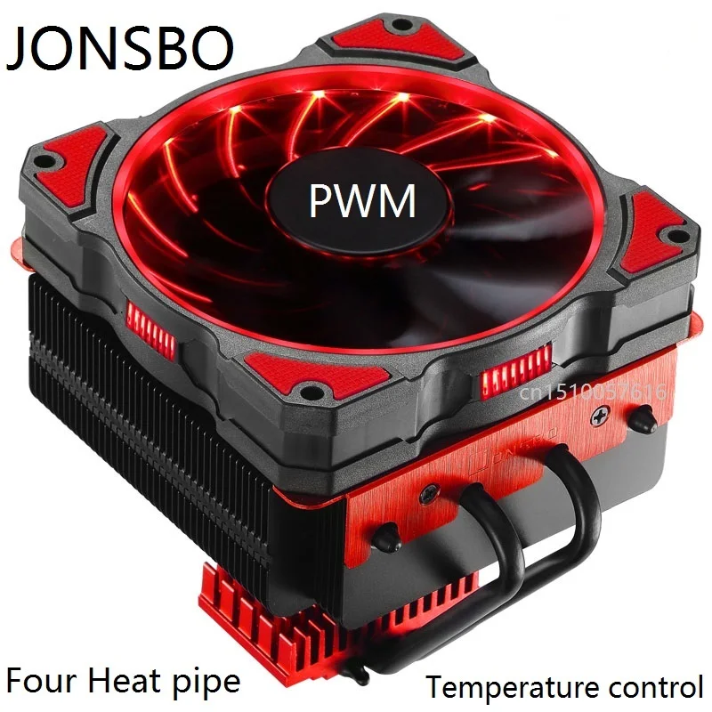 Jonsbo CR-101 для ЦП четыре охладитель труб светодиодный свет 12 см вентилятор Радиатор для 625 новая версия