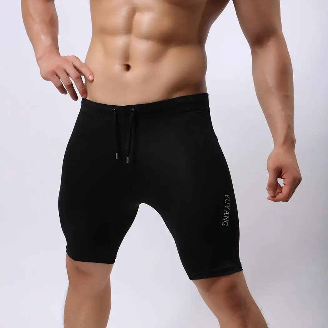

Skinny Men's Sports Gym Shorts Compression Wear Under Base Layer Shorts Pants Athletic Tights half trousers