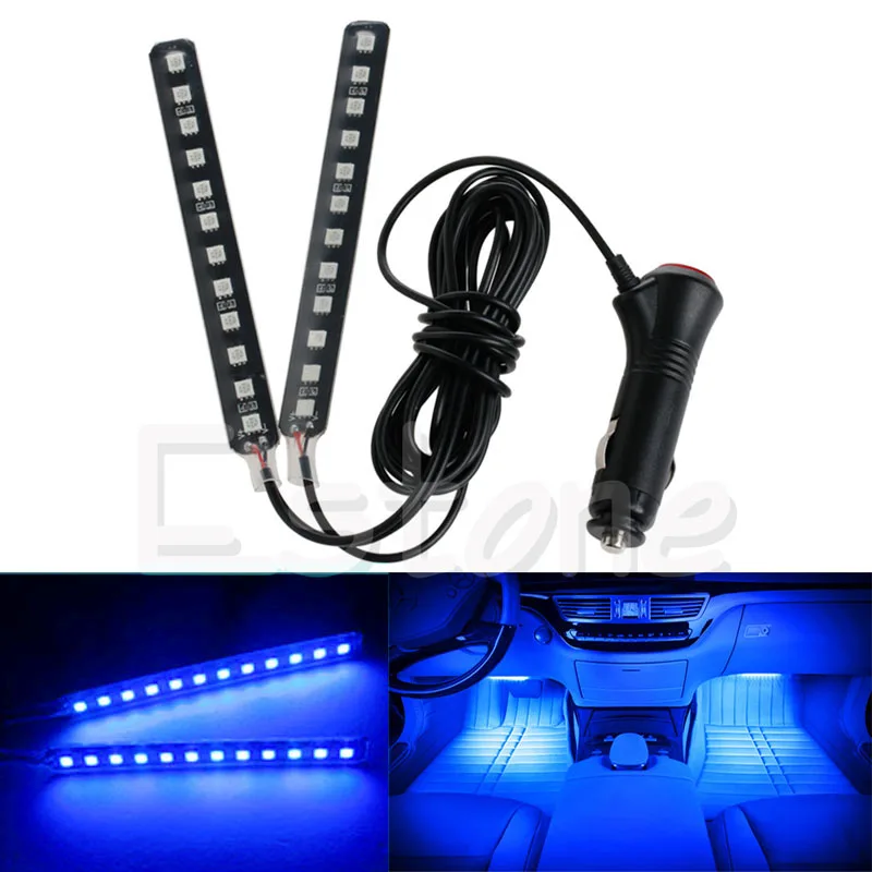 

2 x 12 LED For Car SUV Interior Footwell Floor Decor Atmosphere Light Neon Strip C45