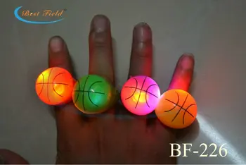 

Free Shipping 36pcs/lot Soft Flicker flash led finger ring led light basketball ring Glow Kids Children Party Favors Glow Toys