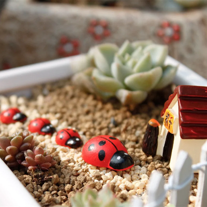 Wooden Ladybird Ladybug Sticker Children Kids Painted Adhesive Back DIY Craft Home Party Holiday Decoration 5BB5737