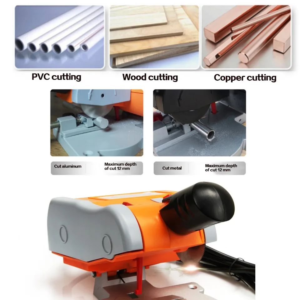 Mini 6000rpm 2 Cutting Machine Bench Cut Off 0 45 Degrees Miter