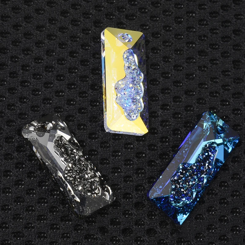 (1 шт.) оригинальный кристалл Swarovski прямоугольная подвеска с растущим кристаллом