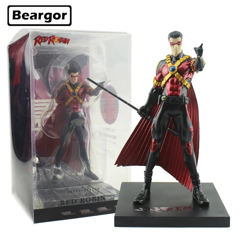 7 &quotDC Аниме Супер герой JLA Новый 52 красный Робин в коробке 18 см ПВХ фигурка