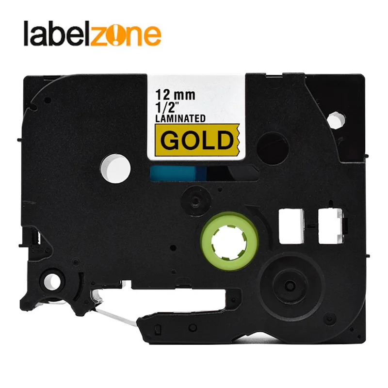 12mm Black on gold Tze831 Laminated Label Tape Compatible Brother p-touch label printers Tze-831 Tze 831 tz831 tz-831 tze tape | Компьютеры