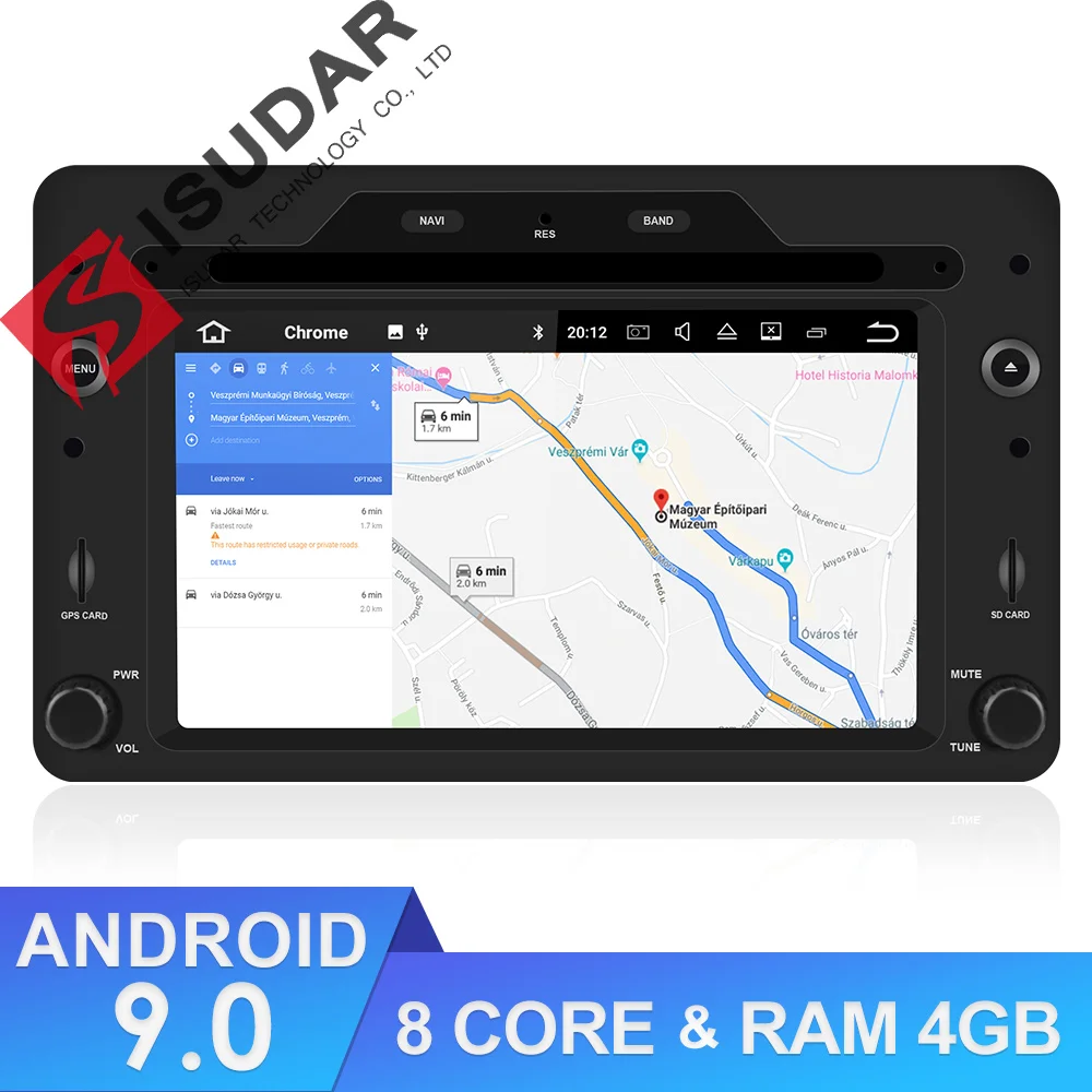 Isudar 1 Din Android 9 Авторадио для Alfa/Romeo/Spider/Brera/159 Sportwagon автомобильный мультимедийный плеер gps DVD Восьмиядерный DSP