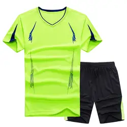 2019 мужской летний комплект для бега] спортивный короткий рукав + мужские быстросохнущие шорты