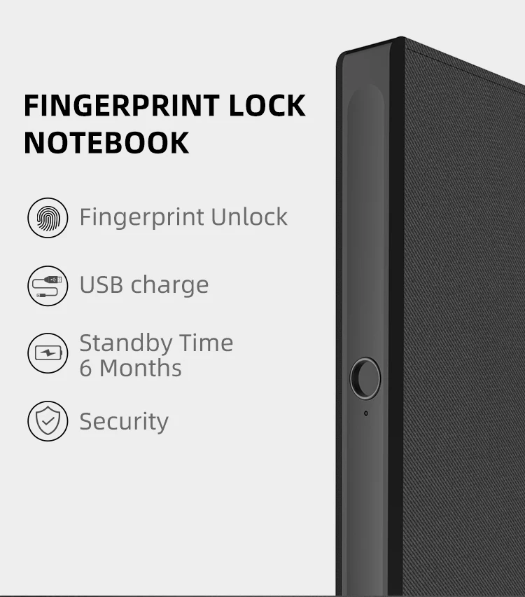 Умный замок отпечатков пальцев без ключа USB перезаряжаемая Блокировка ноутбука защита конфиденциальности защитный отпечаток пальца