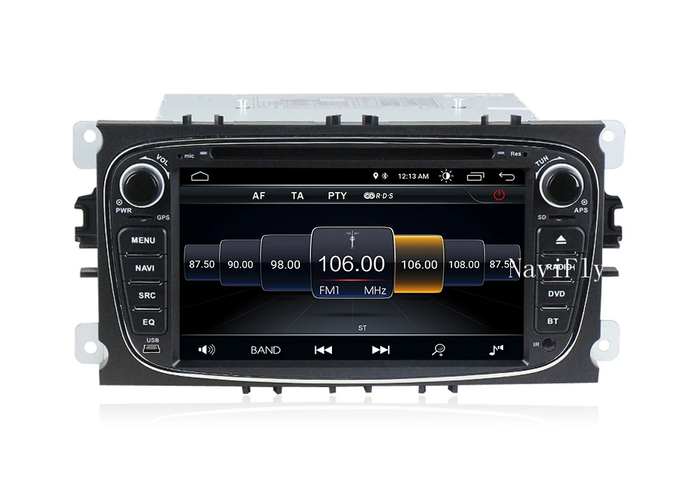 Cheap NaviFly Android 8.1 quad Core Car multimedia player for Ford focus/S-MAX/Mondeo/C-MAX/Galaxy car gps navigation navi 2 din 14