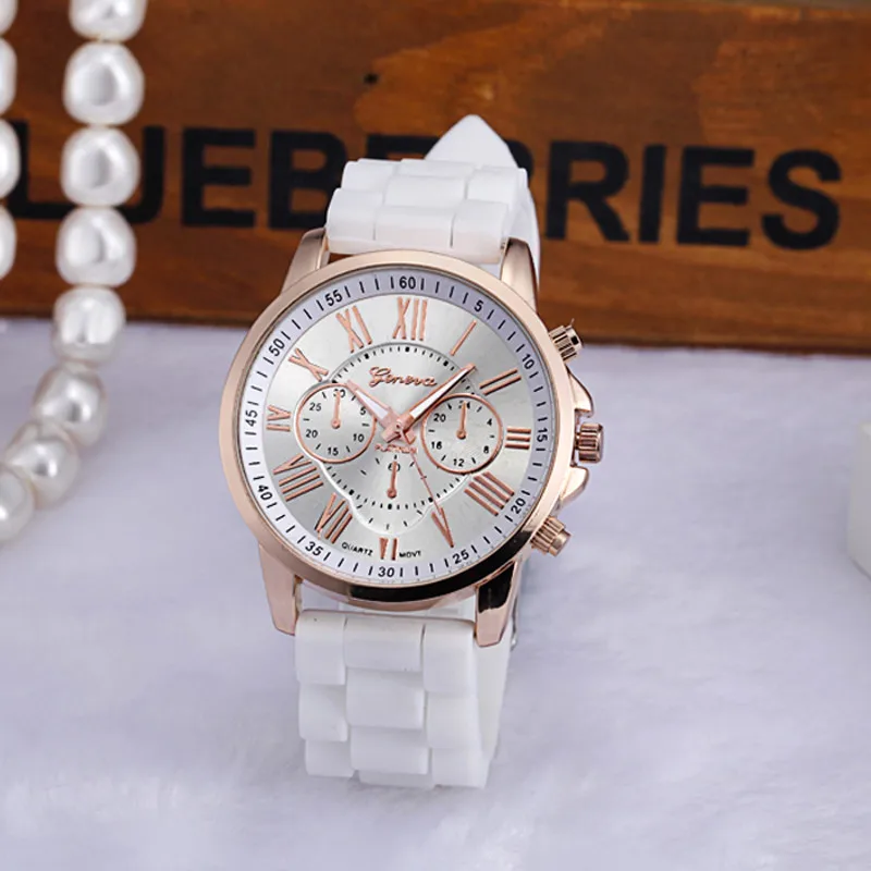 Модные женские GENEVA часы на силиконовом ремешке резиновые повседневные кварцевые часы аналоговые спортивные Buisness наручные часы Relogio Feminino часы# D - Цвет: C