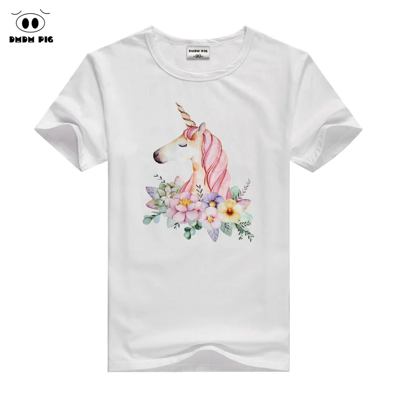 

Funny Kids Unicorn Tshirt Cotton Short Sleeve T-Shirts For Girls Tops Summer Children's Clothes Teenage T Shirts 12 13 14 Years
