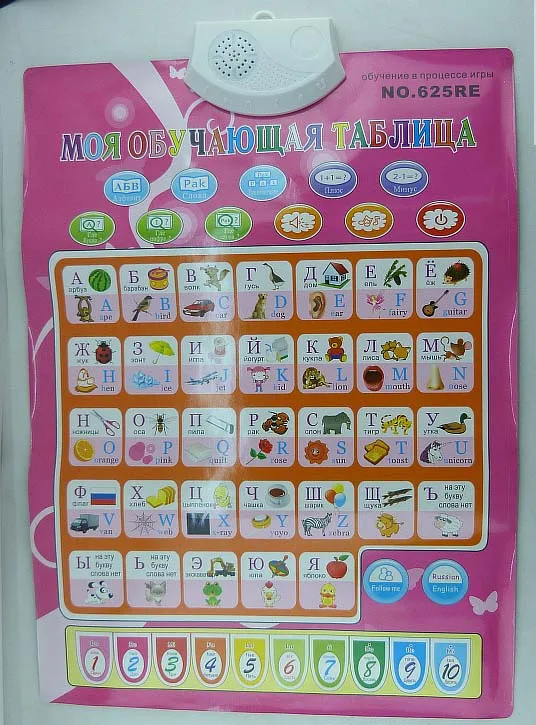 JSXuan русская английская электронная машина обучения ребенка Алфавит музыкальная игрушка обучающая фонетическая карта раннего языка звуковая игрушка