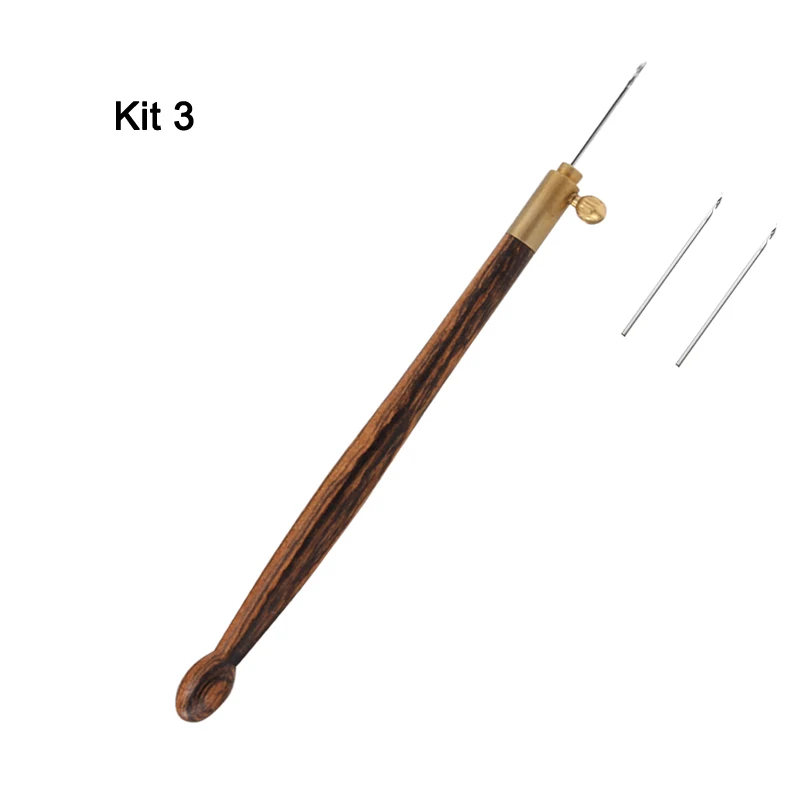 Embroidery Tambour Crochet Needle Hook with 3 Needles Lesage Beading Couture Luneville Glitter Beads Needle Hooks 5