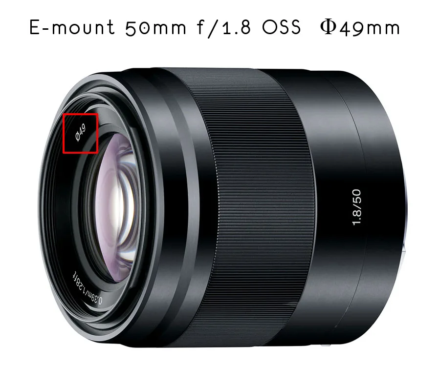 УФ-фильтр для объектива камеры 49 мм для Canon EF 50 мм f/1,8 STM и для sony E-mount 18-55 мм f/3,5-5,6 OSS объектив