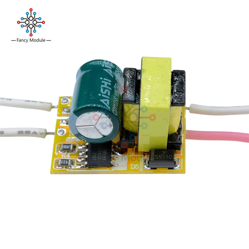 

Input AC 85-265V LED Driver Transformer 3W Chip Power Supply Driver Transformer for DIY Module