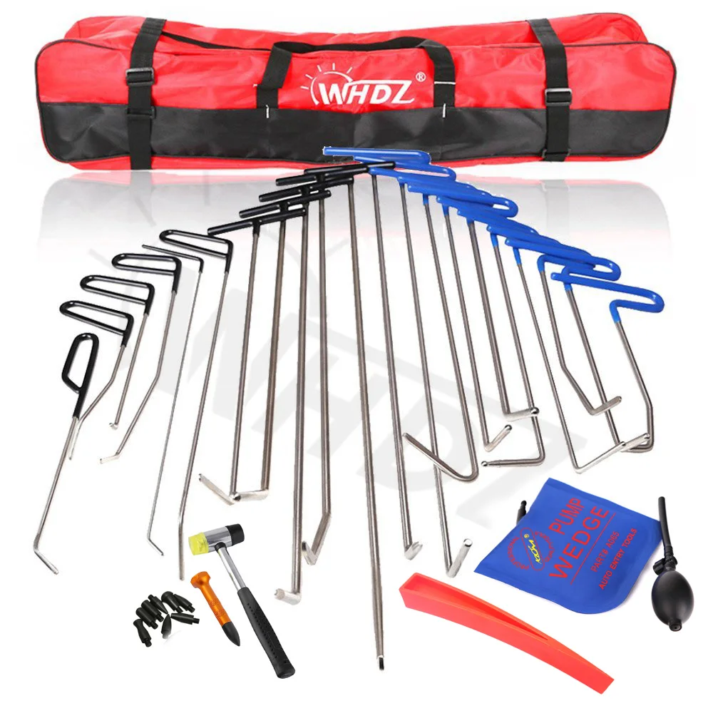 New Auto Body Dent Removal Pdr Rod Tool Kit Hail And Door Ding Repair