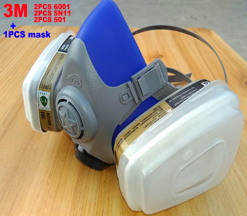 3M 6001 filter/5N11 Filter cotton/501 filter cover +Silicone respirator