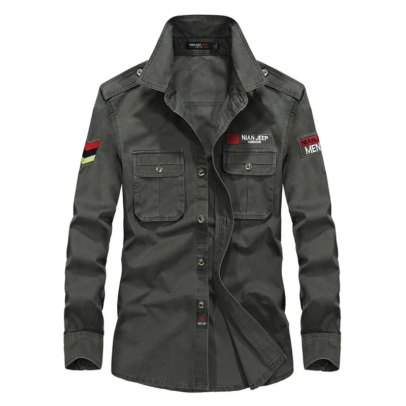 Buy NIAN JEEP Brand Clothing Mens Long Sleeve Military