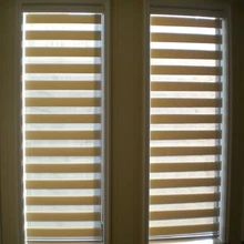Изготовленные на заказ полиэстер полупрозрачные полосатые рольставни в бежевом окне шторы для гостиной доступно 10 цветов