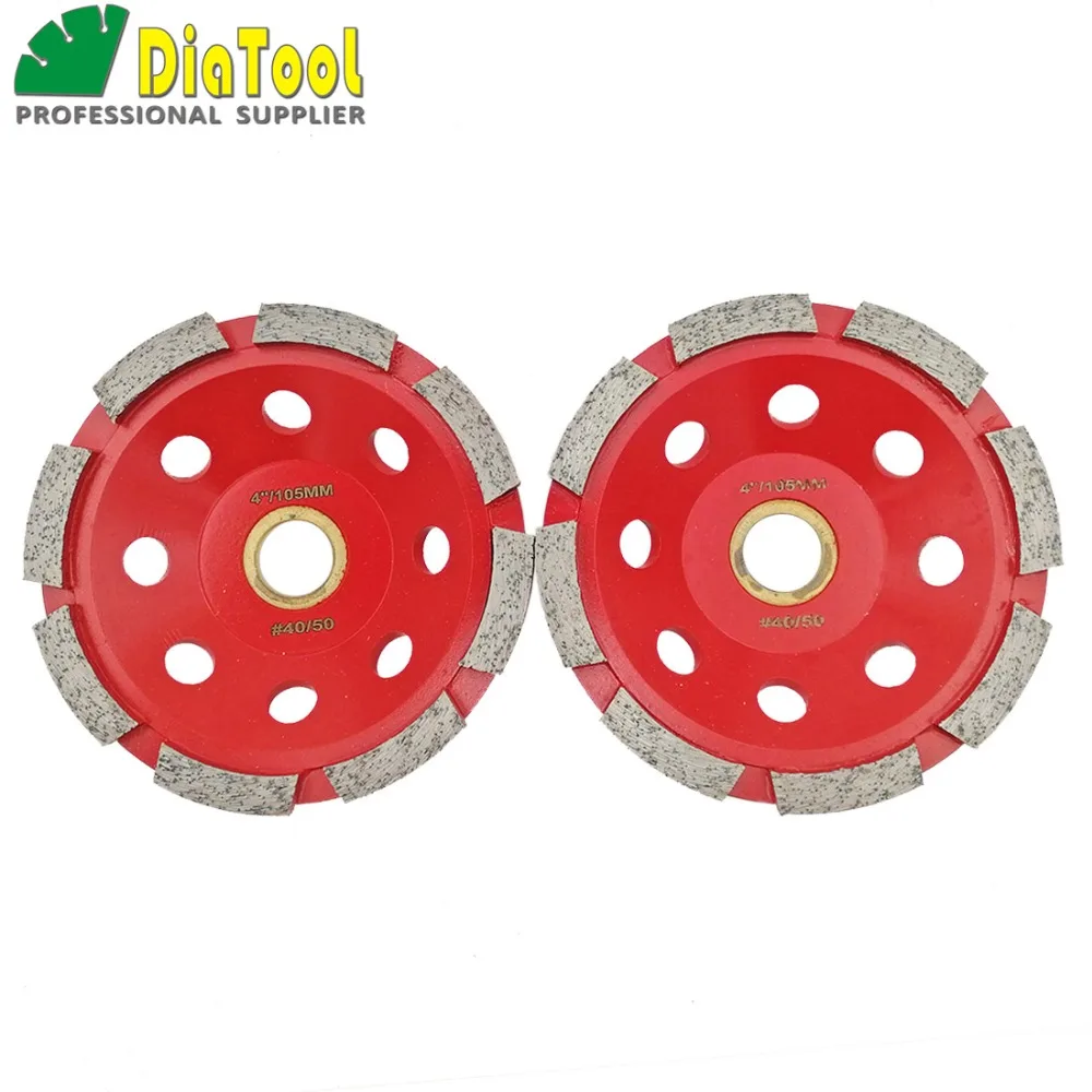 DIATOOL Dia 100MM Diamond Single Row Cup Wheel For Granite & Hard Material, Grinding Wheel, Bore 22.23mm Grinding Disc