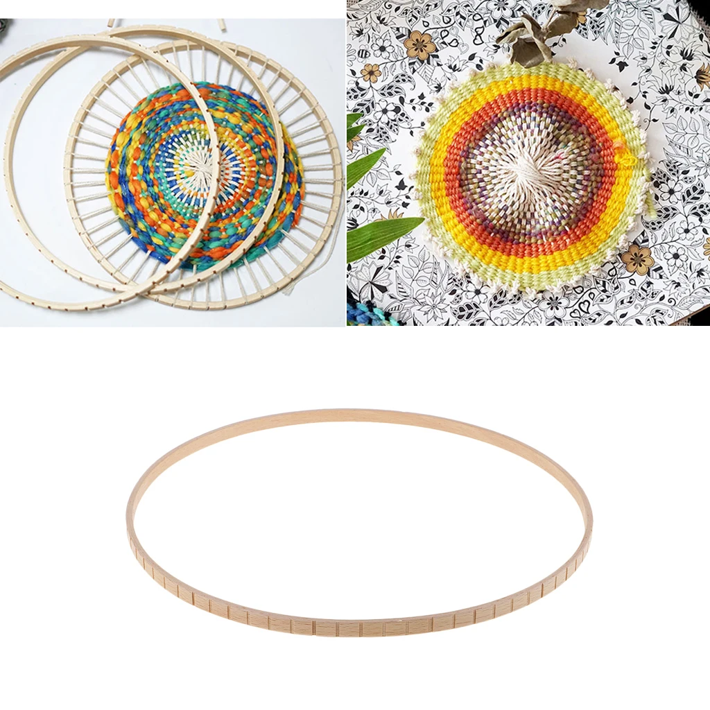 Round Wooden Weaving Knitting Loom Hand Knitted Crafts Machine Tool for