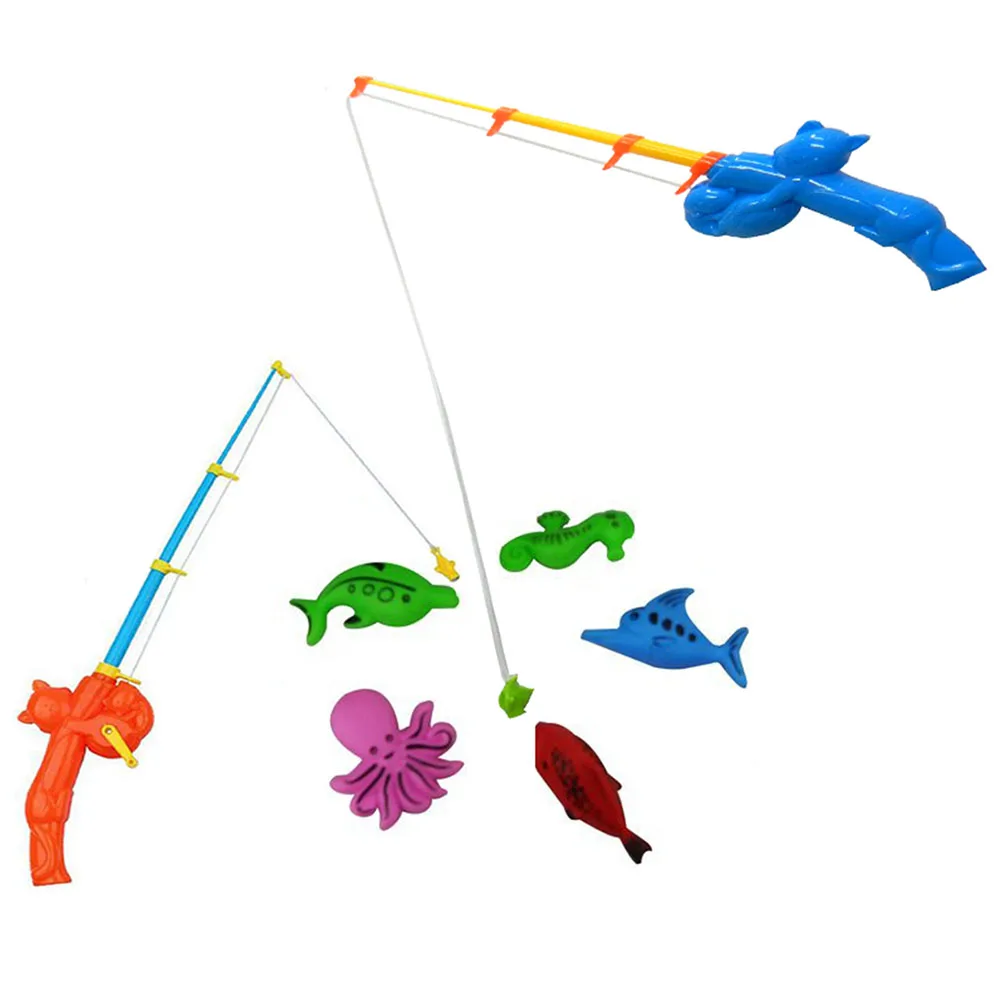 7 Pcs Bath Toys Set Beach toy Fishing Toys Waterproof Floating