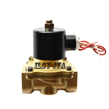 DN32 AC220V, AC380V G1 1/" с подкладкой латунь нормально закрытый электромагнитный клапан