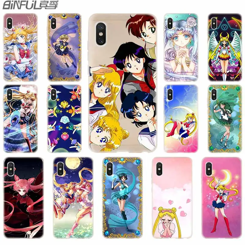 Мягкий силиконовый чехол из ТПУ для Xiaomi Mi 9 8 SE 6X 5X A3 A1 A2 LITE 10 10lite max 3 cc9 Pro cc9e Cute girl Sailor