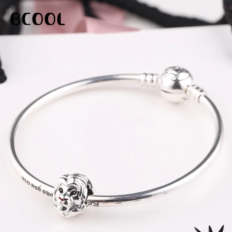 

BCOOL DIY Fashion Charm Silver 925 Original 100% 1:1 Copy, Suitable For Women's Lion King Bracelet Jewelry Gift.