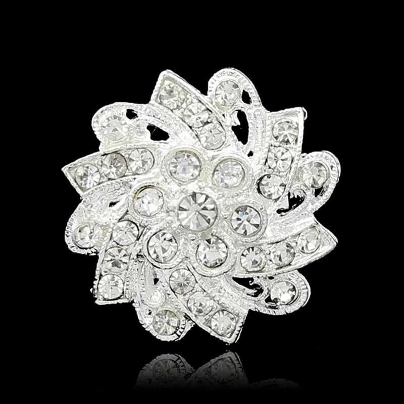 Fashion brooches pins silver crystal brooch for wedding womens brooch