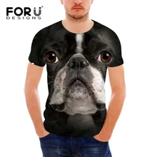 Forudesigns Бег футболка Для мужчин футболка 3D Anima Рубашка с рисунком «Собаки» комфорт Фитнес футболки Мужской О-образным вырезом Упругие спортивная для спортзала