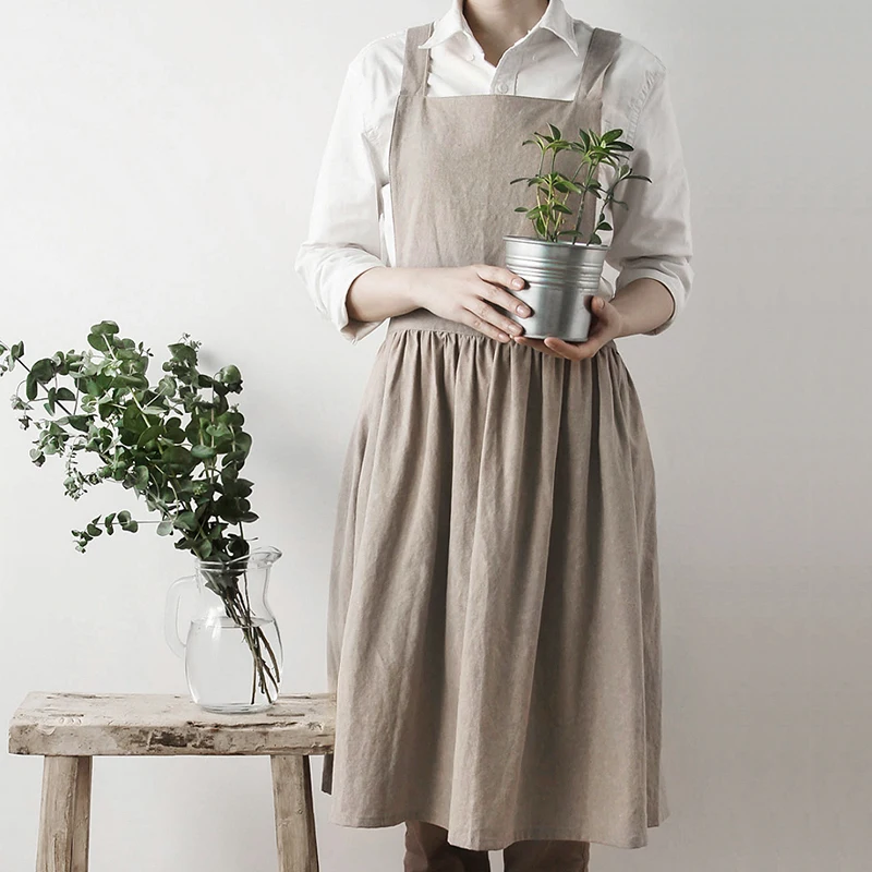 Europe aprons for woman Unisex Senior Women apron Commercial Restaurant Home Bib delantal cocina Kitchen Cleaning Aprons