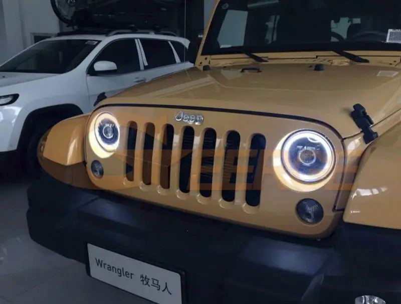 RGB angel eyes Jeep Wrangler CJ TJ JK Headlamp(27)