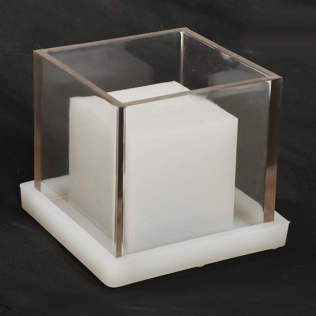 Hollow Square Cube Shaped Clear Candle Mould Scented Candle Making Mold Decorative Aromatherapy Home Wedding Party Candles DIY