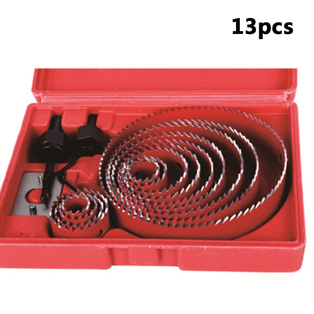 

Core Drill Bits Woodworking Hole Saw Cutting Set Kit Drilling Tool Wood Metal Cutter 19-127mm Mandrels Saws Red and Blue